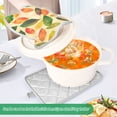 thumbnail image 3 of Yayeee Pot Holders Kitchen Heat Resistant with Pocket 7"x9.8" Cotton Oven Cooking Hot Pads, Green Retro Autumn Leaves, 3 of 7