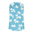 thumbnail image 4 of ITSAME Women's Tank Tops, V-Neck Floral Prints Sleeveless Summer Shirt Casual Loose Flowy Blouse Light Blue XL, 4 of 5