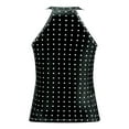 thumbnail image 3 of SMihono Womens Tops Womens Tank Top Women Round Neck Sleeveless Polka Dot Keyhole Back Slim And Fit Halter Tops Tank Tops for Women Womens Summer Tops, 3 of 6