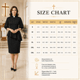 thumbnail image 3 of Afinprain Women's Clergy Dress with Tab Collar Peplum Waist and Puff Sleeve Church Minister Uniform, 3 of 8