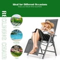 thumbnail image 6 of Costway Outdoor Foldable Reclining Chair Aluminum Frame 7-Position Adjustable, 6 of 8