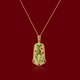 thumbnail image 3 of Collar de esmalte pintado con plantas para mujer, conjunto de plata de ley con colgante de cadena de clavícula de jade hetiano, regalo para madre, 3 of 4