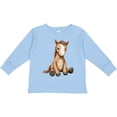 thumbnail image 3 of Inktastic Knitted Horse Boys or Girls Long Sleeve Toddler T-Shirt, 3 of 5