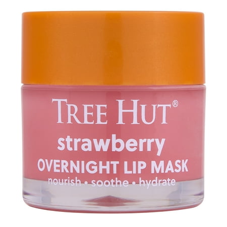 Tree Hut Strawberry Hydrating Overnight Lip Mask, 0.6 oz