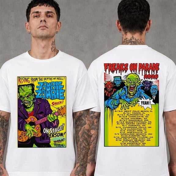 Rob Zombie Freaks On Parade Tour 2026 Shirt Concert Tour T-shirt