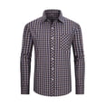 thumbnail image 5 of Onimisc Men's Casual Button Down Shirts Cotton Long Sleeve Plaid Work Shirts for Men, 5 of 7
