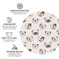 thumbnail image 3 of Yiaed Bulldog Face Print Leather Coasters for Drinks - Cup Coasters Coffee Table Kitchen Table Bar, Home & Office Gifts Handmade Drink Coasters-Round Shape, 3 of 6