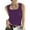 Purple, variant on ZQGJB Summer Womens Square Neck Tank Tops Trendy Solid Color Basic Workout Tees Shirt Casual Sleeveless Athletic Cami Shirts 2025 Orange L