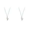 thumbnail image 1 of (Lot de 2) 2025 26 Anglais Collier Pendentif Cœur Complet pour Femmes un Collier Colliers en Strass A Z Collier Homme 26 Colliers Initiales Alphabet, 1 of 9