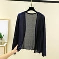 thumbnail image 2 of Jinhomg Thin Cardigan for Women Lightweight Long Sleeve Open Front Shrugs Casual Loose Solid Summer Cardigan Tops Daily Wear Navy M, 2 of 8