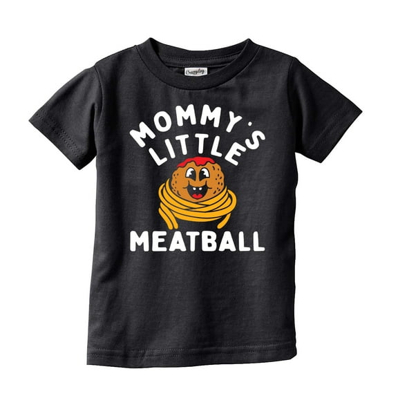 Toddler Funny T Shirts Mommys Little Meatball Sarcastic Graphic Novelty Tee for Young Kids