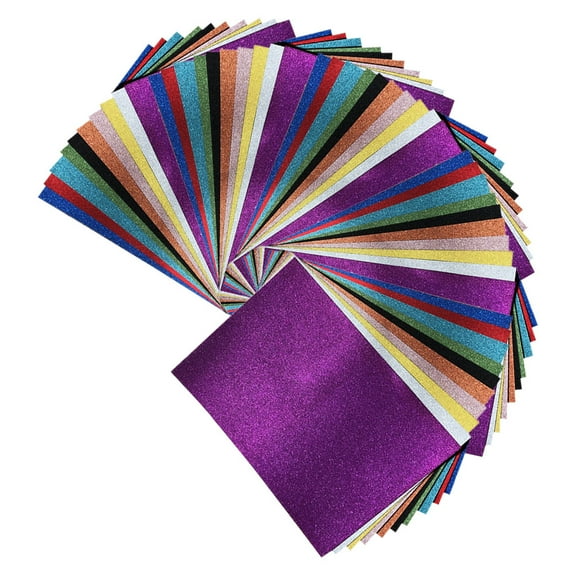 50 Pcs Flash Card Paper Poster Board Card Paper Glitter Paper 30.00X20.00X0.10CM