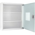 thumbnail image 2 of Barska Steel Medicine Cabinet with Tempered Glass Door, White, 2 of 3