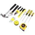 thumbnail image 4 of 12 In 1 Tool Kit Household Hardware Hand Tool Set | Durable Multi-Functional Universal 12pcs Screwdriver, Hammer Set | Portable, Adjustable Wrench, Insulation Tape, Pliers | Plastic Box, 4 of 5