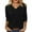 Black, variant on Prolriy Long Sleeve Shirts for Women, Womens Tops 3/4 Length Sleeve Summer V Neck Shirts Casual Tunic Tops 2025 Womens Tops Spring Summer Tops for Women Black L