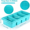 thumbnail image 5 of Silicone Freezer Tray With Lid - Silicone Freezer Food Molds- Large Ice Cube Tray,Silicone Freezer Container,Freeze & Store Soup, Sauce, Broth,Leftovers, 5 of 6