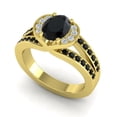 thumbnail image 2 of 2.35 Carat Oval Cut Black Onyx Gemstone Classic Bridal Ring for her 18K Yellow Gold Size 8.5 by Diamond-Capitals, 2 of 8
