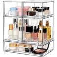 thumbnail image 1 of Juego de 5 Organizadores de Maquillaje Apilables, Cajones Transparentes de Plástico para Tocador, Baño, Cocina y Despensa - Ideal para Organizar Gabinetes y Cajones, 1 of 4
