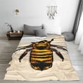 thumbnail image 5 of Pofeuu Honey Bee Print Ultra-Soft Micro Fleece Blanket,for Bed Or Sofa,All Season Throw Blankets Flannel Blanket-50"x40", 5 of 7