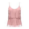 thumbnail image 5 of Women's Solid Tassel Pullover Western Style Tank Top, Summer Casual, 5 of 5