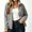 Gray, variant on Women's Fleece Jacket Zip Up High Neck without Hood Warm Bed Jackets Long Sleeve Cozy Fluffy Fuzzy Sweater Coats Black