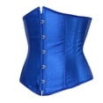 thumbnail image 2 of Stay Corset Underbust Corset Top Women Satin Lace Up Boned Underbust Corset Gothic Corset Blue 2XL, 2 of 5