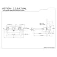 thumbnail image 2 of Kingston Brass KS7125AL Two-Handle Wall Mount Bathroom Faucet, Oil Rubbed Bronze, 2 of 2