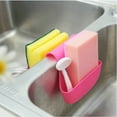 thumbnail image 3 of MesaSe Kitchen Sink Double Sides Sponge Holder Silicone Hanging Soap Sponge Storage Basket Kitchen Sink Drying Rack Sponge Drain Basket, 3 of 5