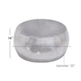 thumbnail image 4 of DecMode Contemporary Aluminum Pouf Inspired Coffee Table with Glossy Metallic Silver Finish, 30"W x 14"H, 4 of 12