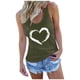 thumbnail image 2 of ICHUANYI Clearance Women's Sleeveless Round Neck Fashion Comfortable Casual Printed Vest Tops Blouse(Army Green, XXL) ICHUANYI WER2023081505802, 2 of 6