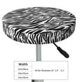 thumbnail image 4 of Kdxio Zebra Print Stool Covers Round,Stretch Round Bar Stool Covers Washable Bar Stool Cushion Slipcover for 12-15 Inch Chair, 4 of 7