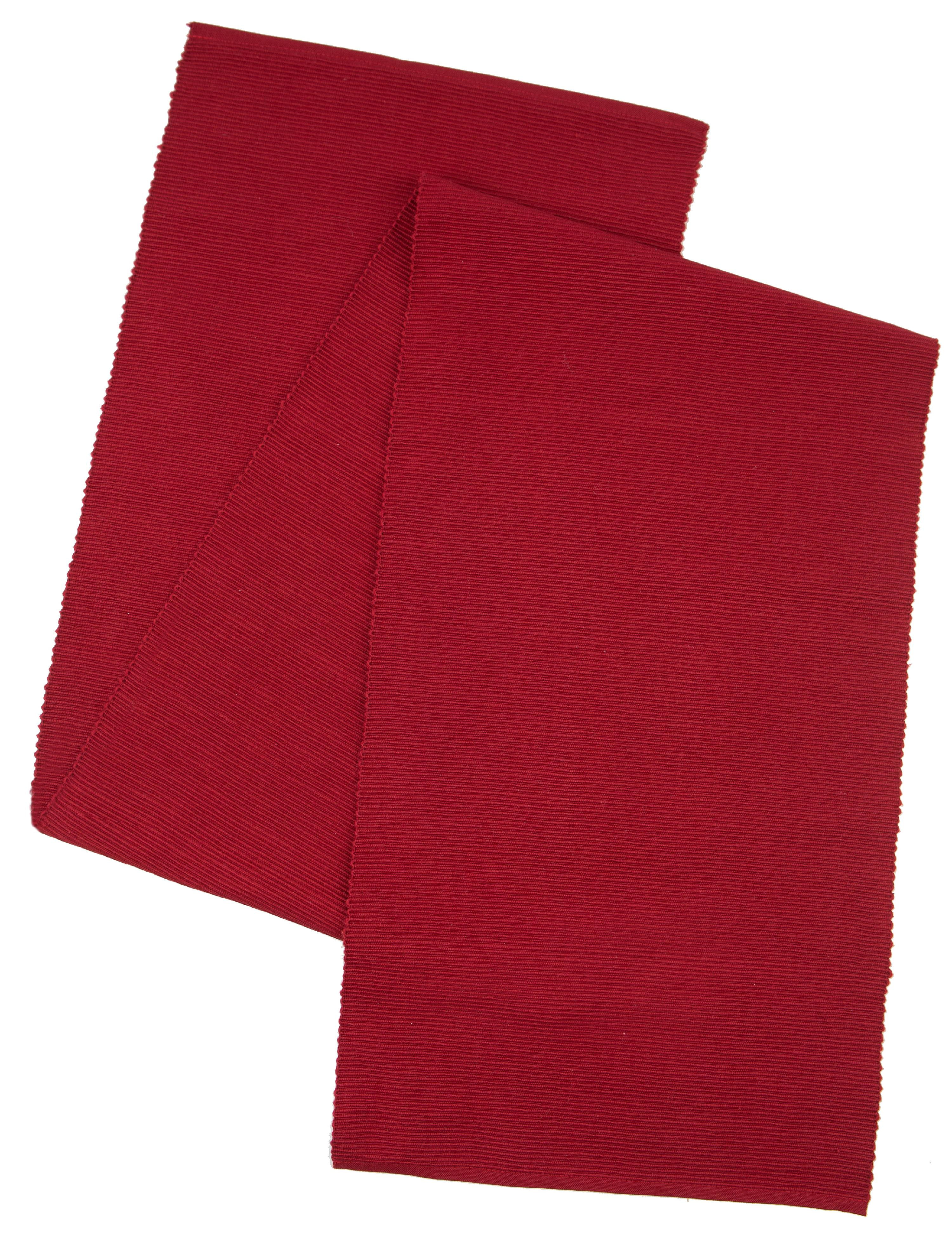 Mainstays Ribbed Table Runner Red BrickSeek