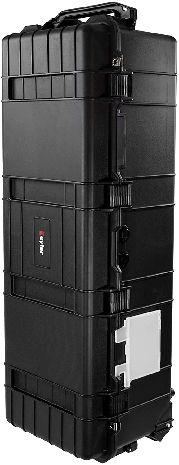 Eylar Extra Large 44in Waterproof Deep Heavy Transport Stacker Roller Rifle Hard Case w/Foam, Black