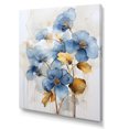 thumbnail image 2 of Designart "Ornate Blue And Gold Violets I" Violets Wall Art Living Room, 2 of 7