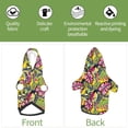 thumbnail image 5 of Goofa Colrful Tropical Leaves Pattern Small Dog Sweater Hoodies Pet Grey Hooded Soft Fleece Sweatshirts with Pocket Fall Winter Puppy Cat Sweaters Warm Clothes-Large, 5 of 8