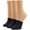 Black, variant on Women's Cotton Toe Topper Hidden Toe Cap Liner Socks 3 Pair Pack