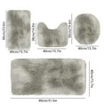 thumbnail image 3 of Bathroom Rug Set 4 Pcs Water Absorbent Soft Microfiber Rug Machine Washable Thick Plush Shaggy Bath Rug For Bathroom Shower Bath Mat For Tub Non Slip, 3 of 7