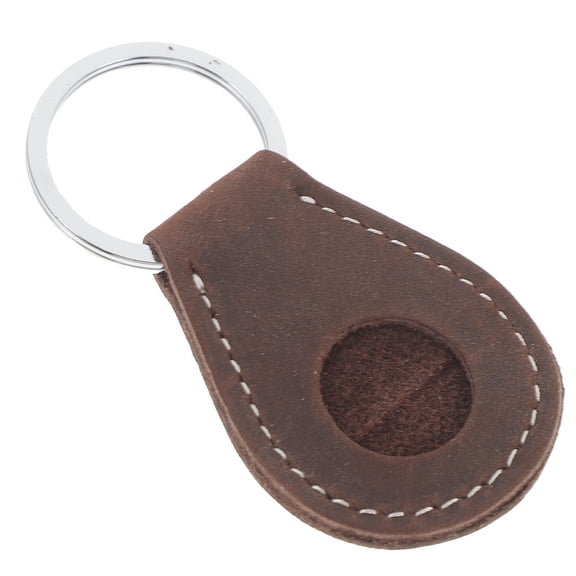 TABLZONE Coin Showcase Coin Holder Keychain Minimalist Zinc Alloy Dark Brown 1Set for Office