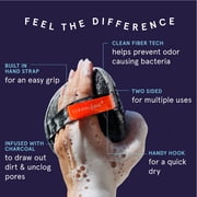 Cleanlogic Detoxify Dual-Texture Body Buffer, Charcoal-Infused Exfoliating Body Cleanser