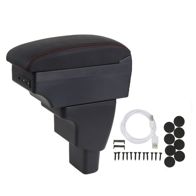 Caja De Contenido De Tienda Central, Reposabrazos De Diseño De Precisión, Fácil Instalación, Espacio De Almacenamiento Grande Y Suave Con Interfaz USB Para Coche ANGGREK Interior Storage Organizer Box
