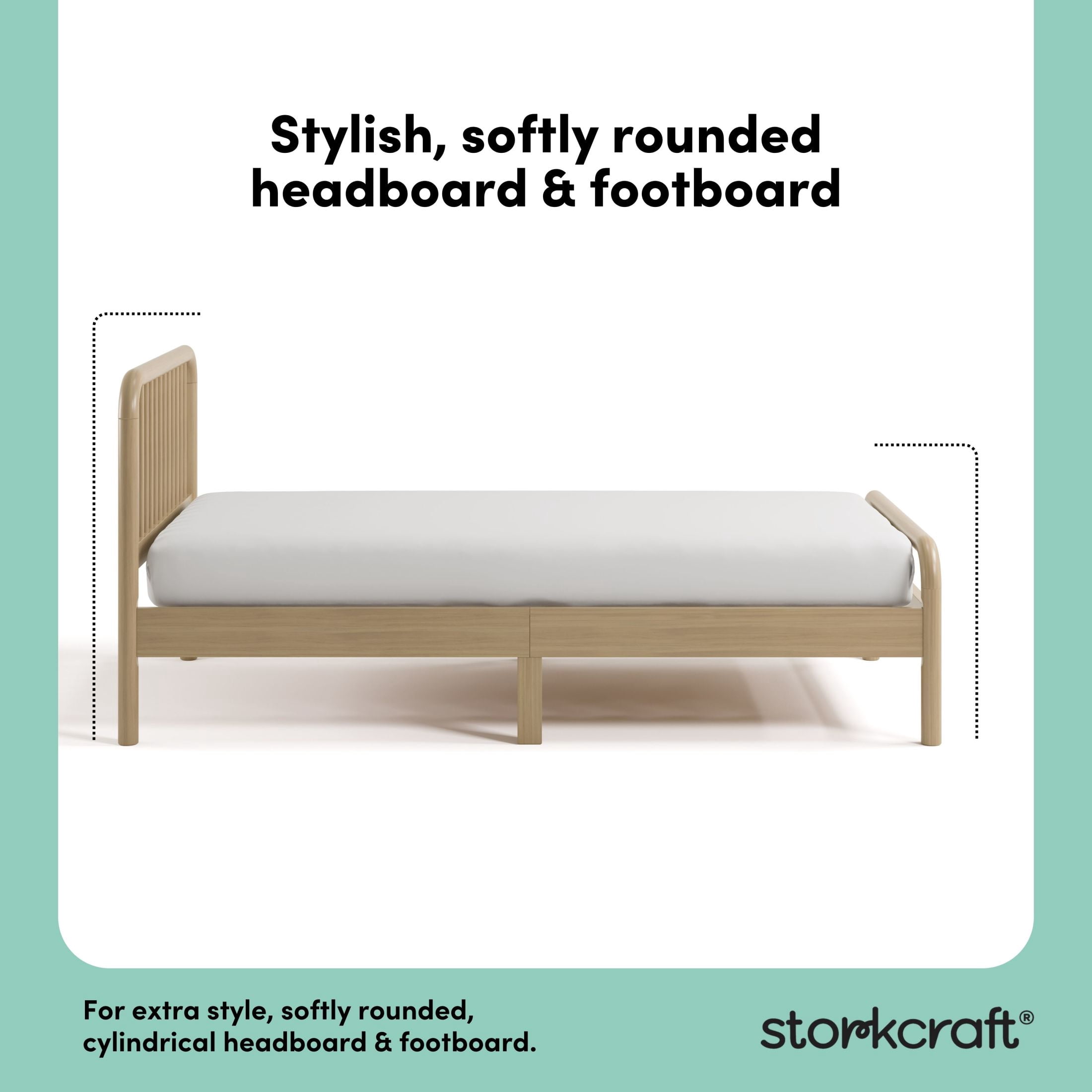 Storkcraft Porto Twin Bed, Driftwood