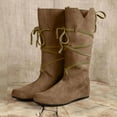 thumbnail image 2 of Oyedens Knee High Cowboy Cowgirl Riding Boots for Women Vintage Strappy Suede No Heel Winter Tall Booties, 2 of 5