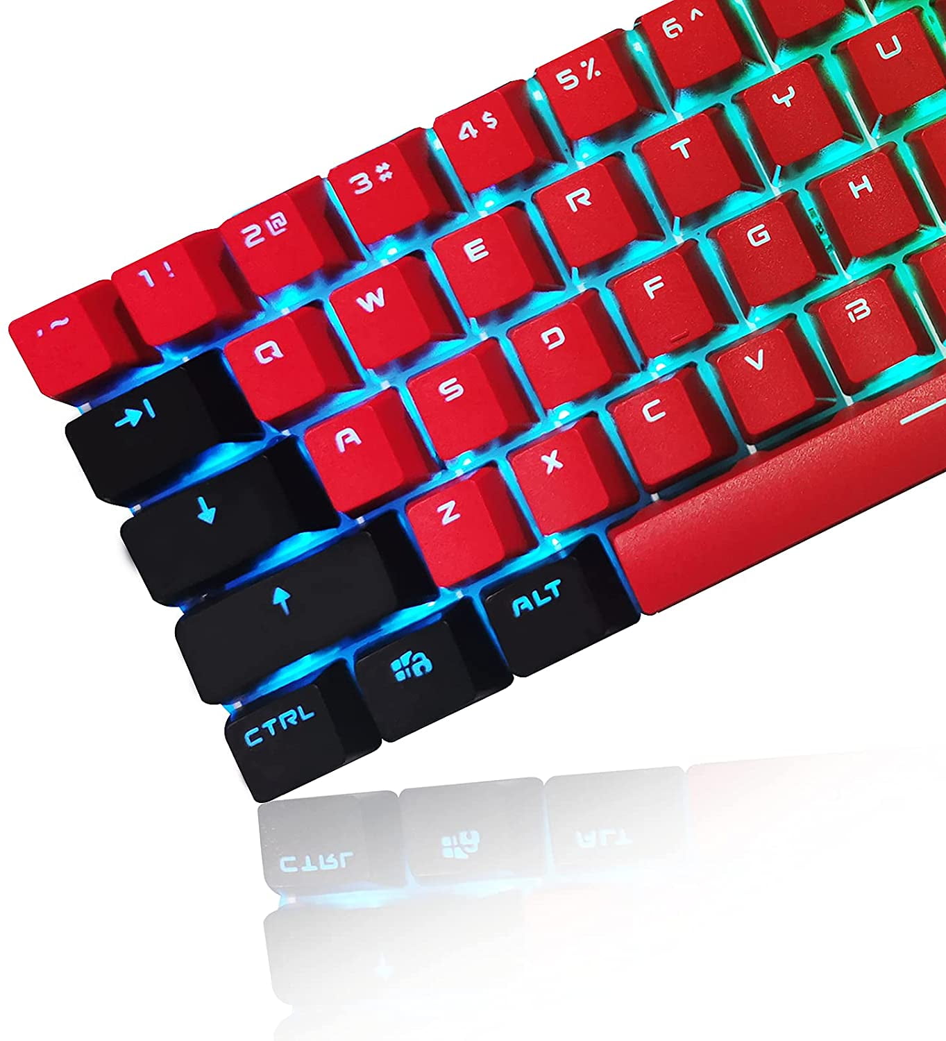 red keycap keyboard