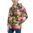 thumbnail image 2 of Kdxio Cute Pigs Sunflower Pattern Boys Athletic Unisex Boys Girls Hoodie with Pocket Sweatshirts-Small, 2 of 6