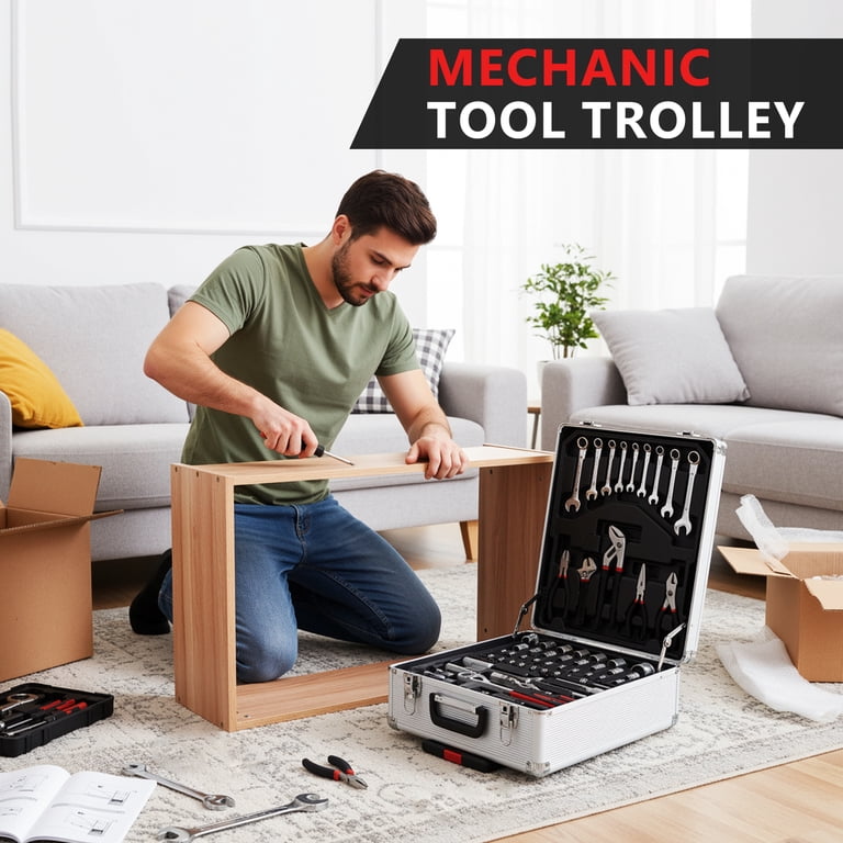 TLGREEN Mechanic Tool Set, 799pcs Tool Kit with Trolley Case