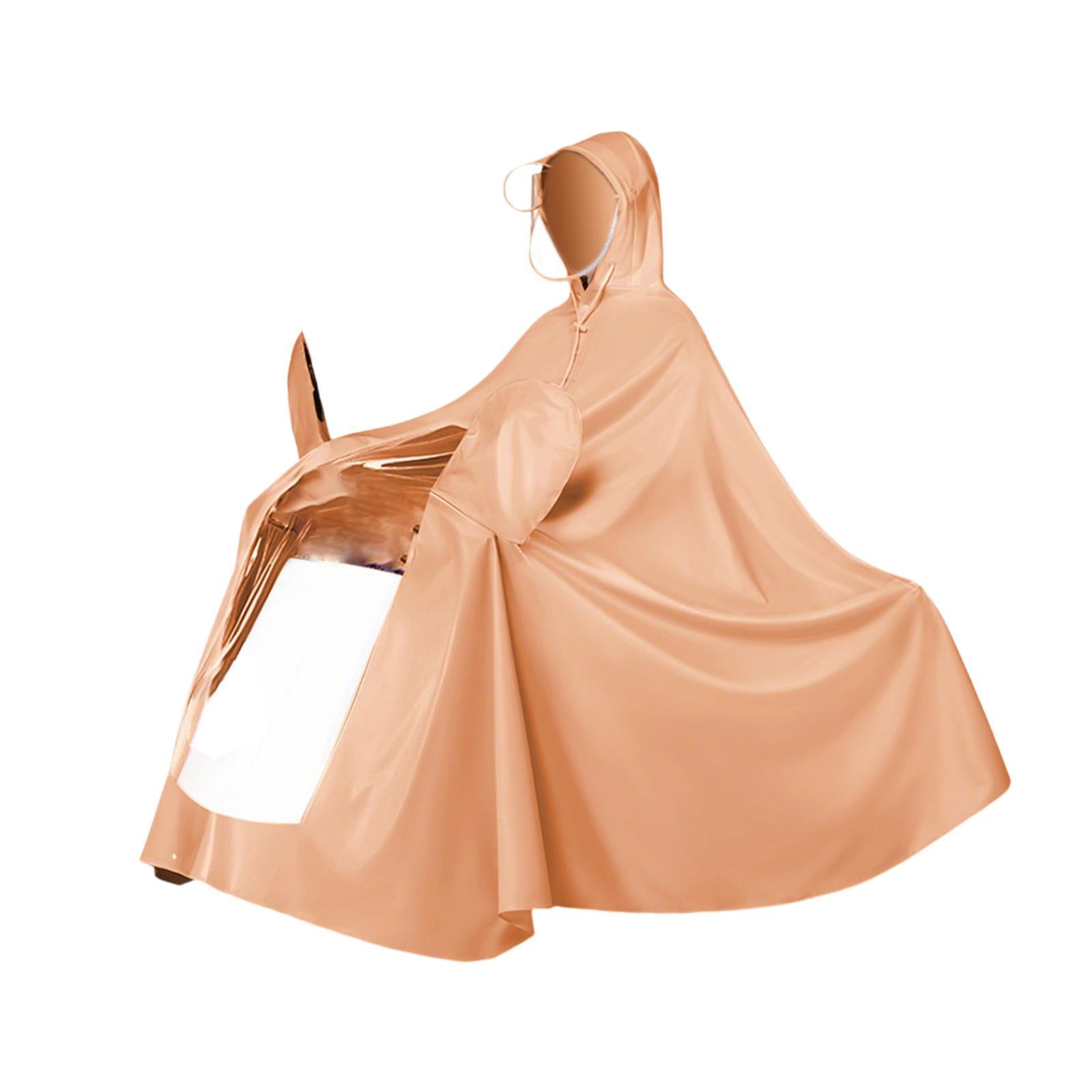 Wswqop Cycling Hooded Rain Cover Bike Full Body Long Raincoat Windproof Motorcycle Rain With Mirror Cover