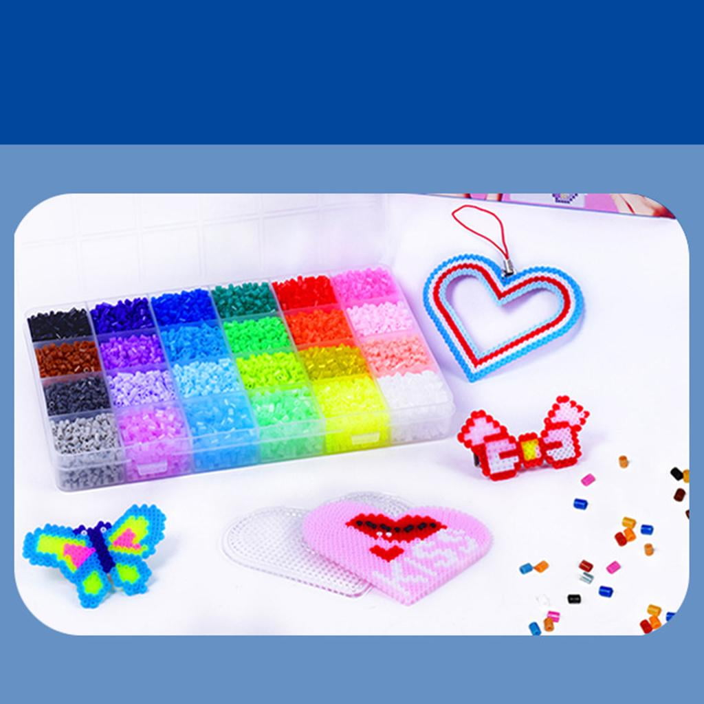Yunhgft Fuse Beads Kit Perler Beads Fusion W/ Patterns Activity Toy Iron Beads for Crafts Kids