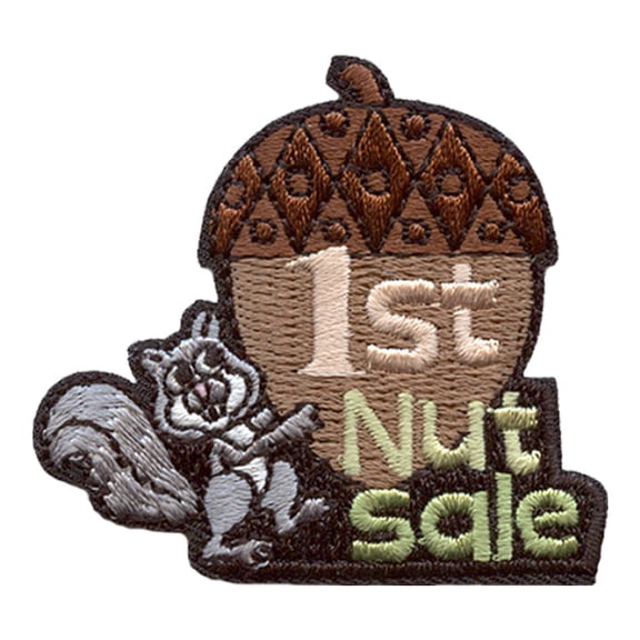 12 pieces 2" Custom Activity Scouts Applique Fun Patches - 1st Nut Sale Patch