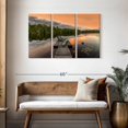 thumbnail image 3 of Elephant Stock Lake Ontario Dock At Sunset Wall Art - Horizontal Multi Panel Canvas - Living Room Wall Decor - Nature Multi Panel - Orange And Gray Decor - 45" x 28", 3 of 8