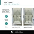thumbnail image 2 of Fine Fixtures Hinged Frameless Shower Door - Clear Tempered Glass Door - Walk In Shower Enclosure 54" W x 74" H Polished Chrome Finish, 2 of 11
